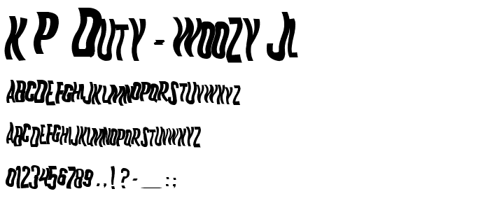 K_P_ Duty - Woozy JL font